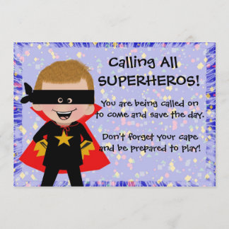 Superhero Party Invitation
