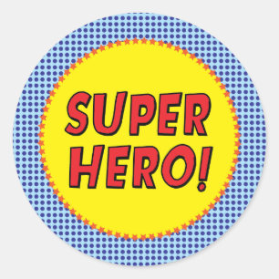 Superhero Party Sticker