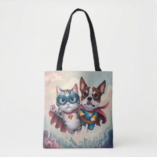 Superhero Pets Tote Bag