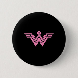 Superhero Pink Ribbon Breast Cancer Awareness Mum 6 Cm Round Badge