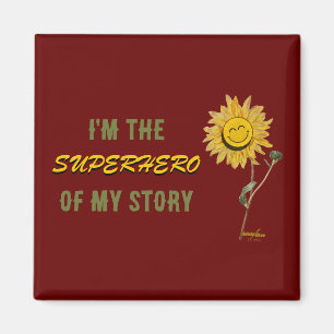 Superhero Red Magnet by Poet Adiela Akoo