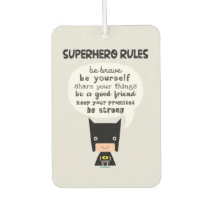 Superhero Rules Car Air Freshener