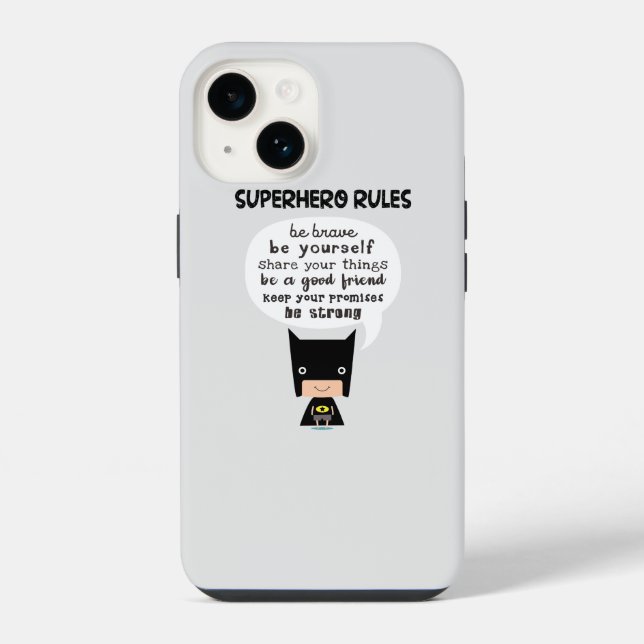 Superhero Rules iPhone Case (Back)