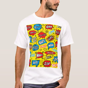Superhero Saga: Cute Comic Patterns T-Shirt