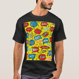 Superhero Saga: Cute Comic Patterns T-Shirt