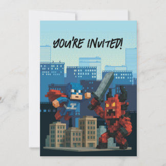 Superhero Skyblade Showdown Invitation