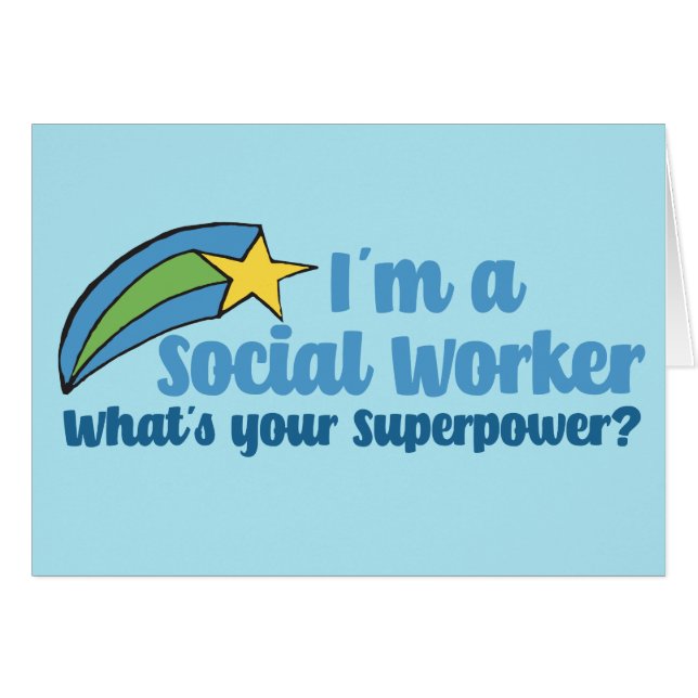 Superhero Social Worker Card (Front Horizontal)