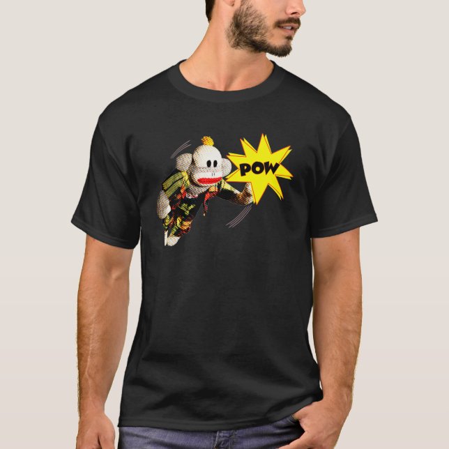 SuperHero SockMonkey T-Shirt (Front)