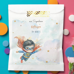 Superhero superboy kids birthday favour bag