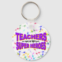 Superhero Teacher keychain
