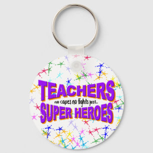 Superhero Teacher keychain