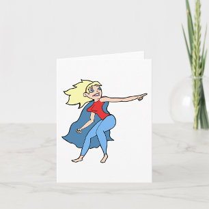Superhero Woman Greeting Card