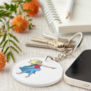 Superhero Woman Key Ring