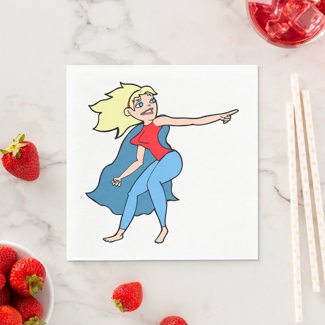 Superhero Woman Napkin (Creator Uploaded)