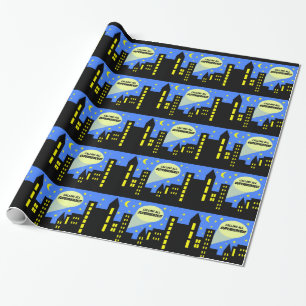 Superhero wrapping paper super hero tablecloth