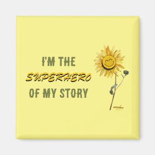 Superhero Yellow Magnet by Poet Adiela Akoo