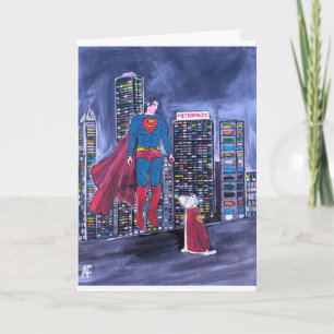 Superheroes Best Friend Painting by Alfred Fox Card