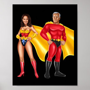 Superheroes Biden & Kamala Harris 2021 Poster