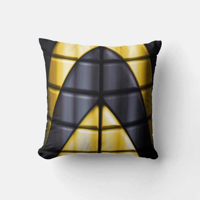 Superheroes - Black and Yellow Cushion (Front)