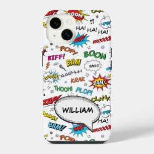 Superheroes Comics Pattern iPhone 14 Case