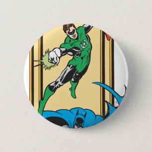 Superheroes In Action 6 Cm Round Badge