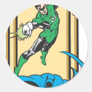 Superheroes In Action Classic Round Sticker