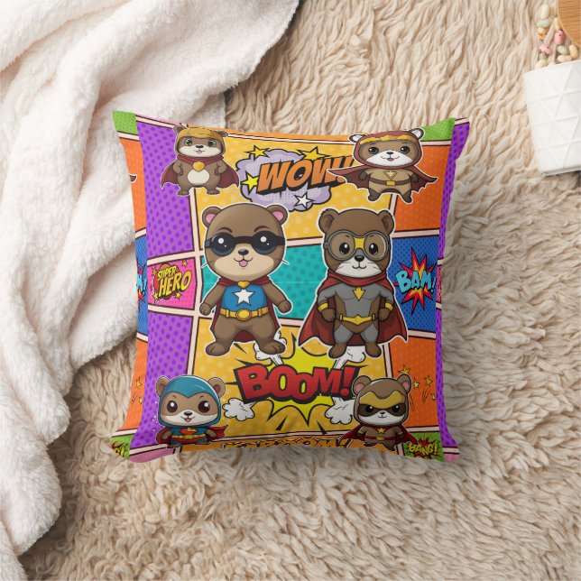 Superheroes Kawaii Gopher Prints Cushion (Blanket)