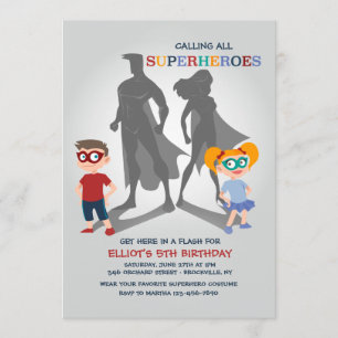 Superheroes Party Invitation