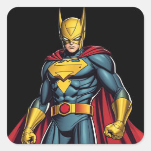 SuperHeroes Square Sticker