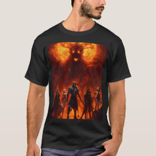 Superheroes vs. Spectral Forces: Epic Haunted Mans T-Shirt