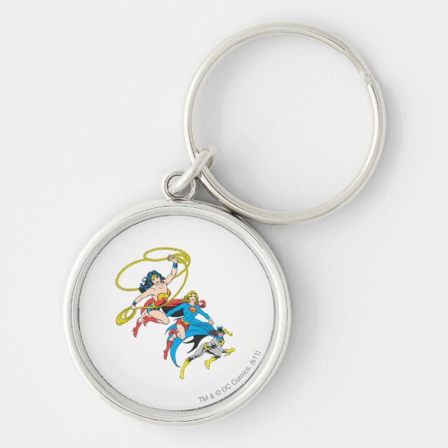 Superheroines Leap Key Ring (Front)