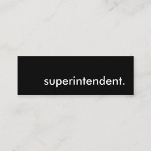 superintendent. mini business card