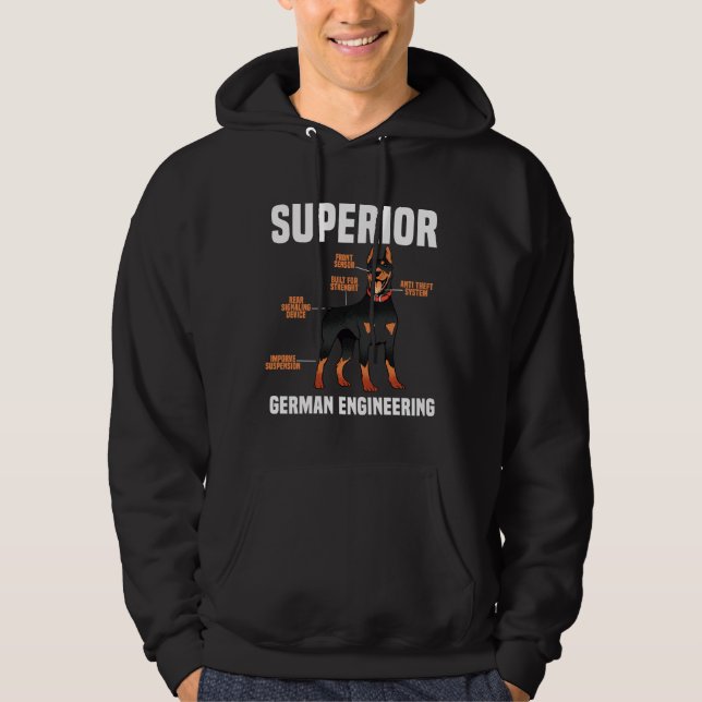 Superior German Engineering Dobermans  262 Hoodie (Front)