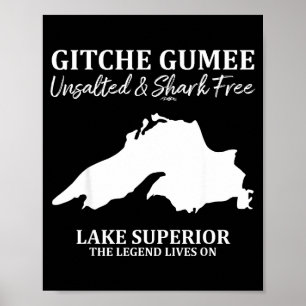 Superior, Great Lake, Gitche Gumee Apparel Lakes  Poster