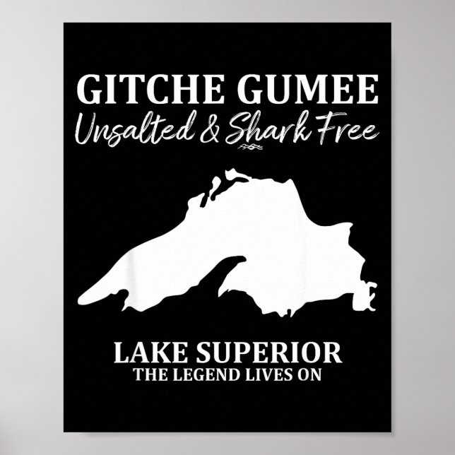 Superior, Great Lake, Gitche Gumee Apparel Lakes  Poster (Front)