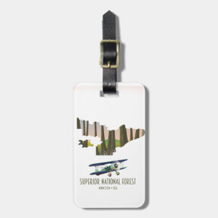 Superior national forest Minnesota vintage map Luggage Tag