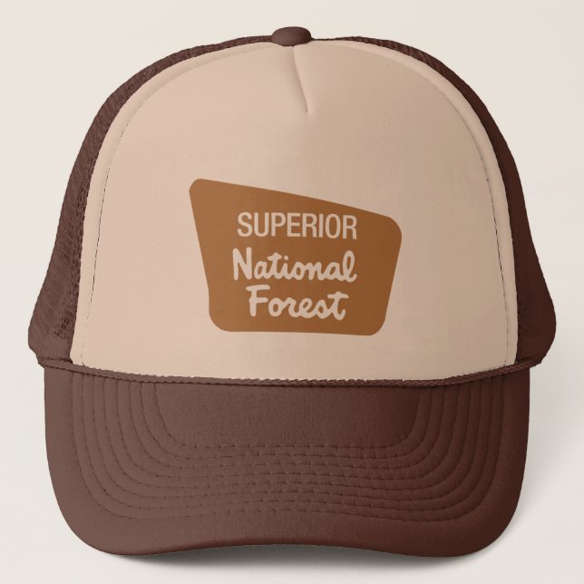 Superior National Forest (Sign) Trucker Hat (Front)