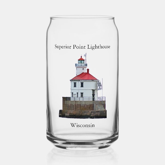 Superior Point Lighthouse can glass (Front)