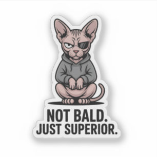 Superior Sphynx Cat Attitude Illustration