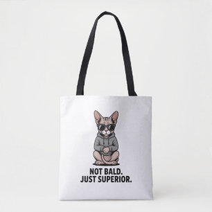 Superior Sphynx Cat Attitude Illustration Tote Bag
