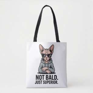 Superior Sphynx Cat Sarcastic Attitude Art Tote Bag