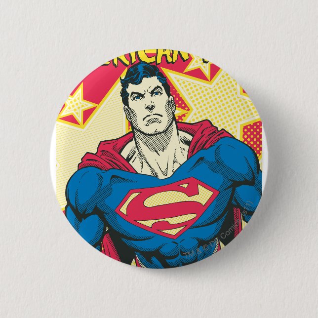 Superman 29 6 cm round badge (Front)