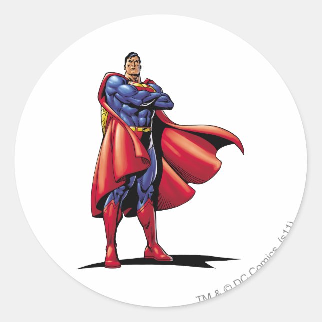 Superman 3 classic round sticker (Front)