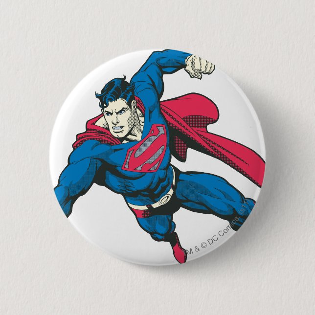 Superman 4 6 cm round badge (Front)