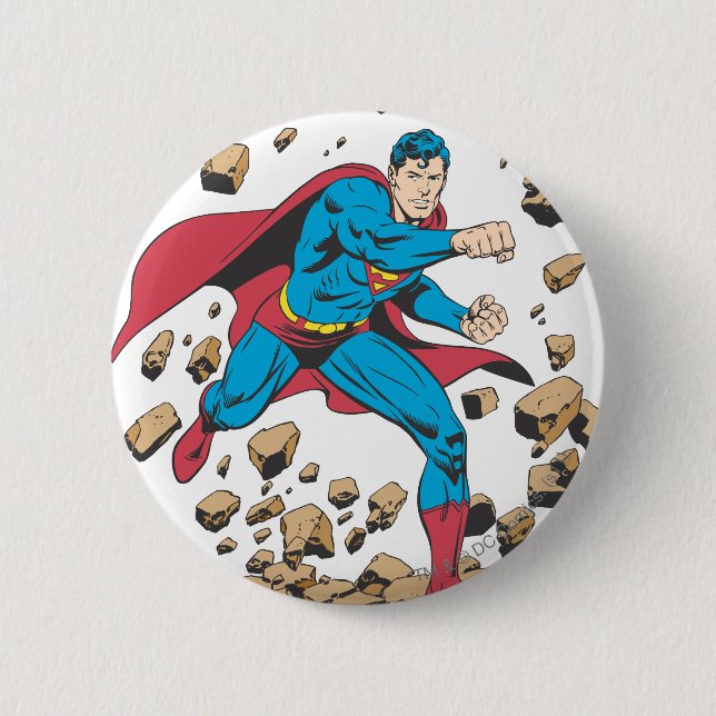 Superman 62 6 cm round badge (Front)