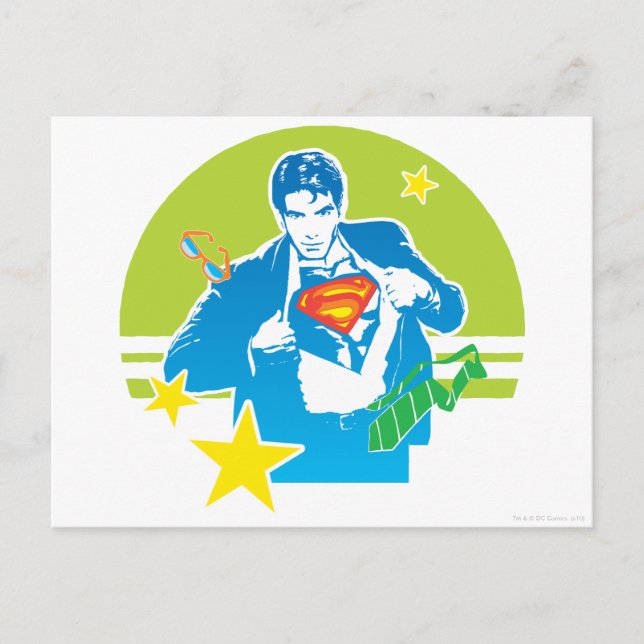 Superman 80's Style Postcard (Front)