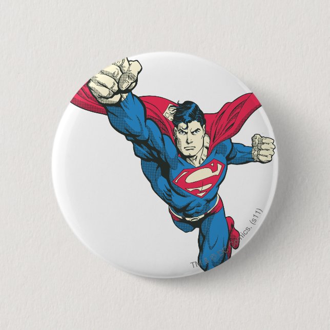 Superman 83 6 cm round badge (Front)