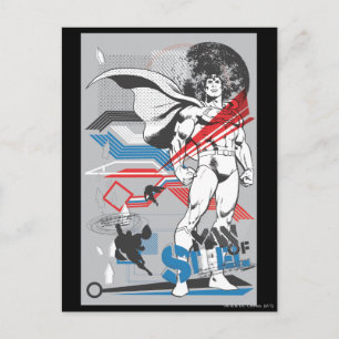 Superman - Absurd Collage Poster Postcard