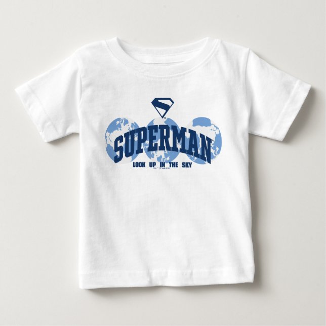 Superman Across the Globe Baby T-Shirt (Front)