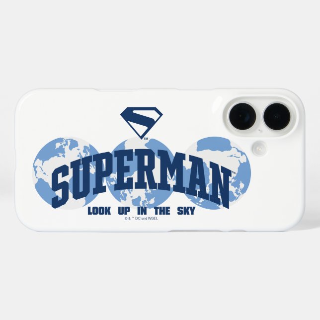 Superman Across the Globe Case-Mate iPhone Case (Back (Horizontal))